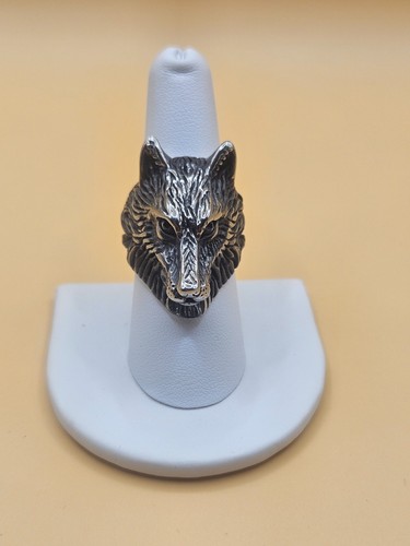 Wolfs head biker - head, ring
