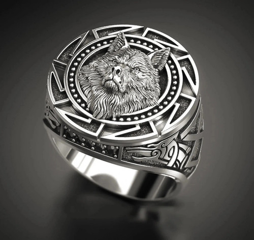 Retro wolf totem nordic - wolf,